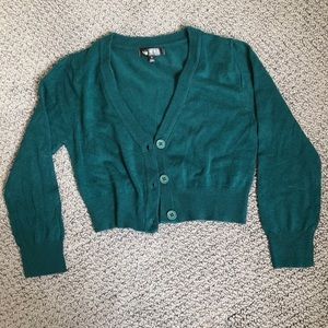 Teal blue cropped sweater. Only worn once.